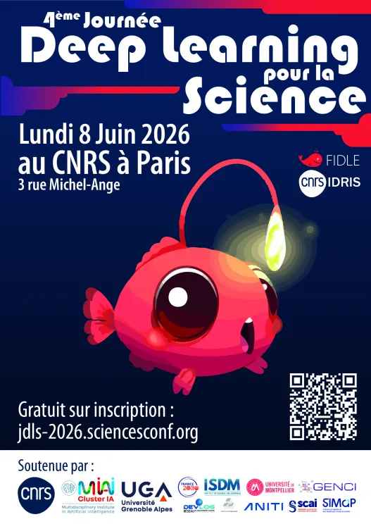 Affiche JDLS 2026 : 4ème Journée Deep Learning pour la Science (JDLS)