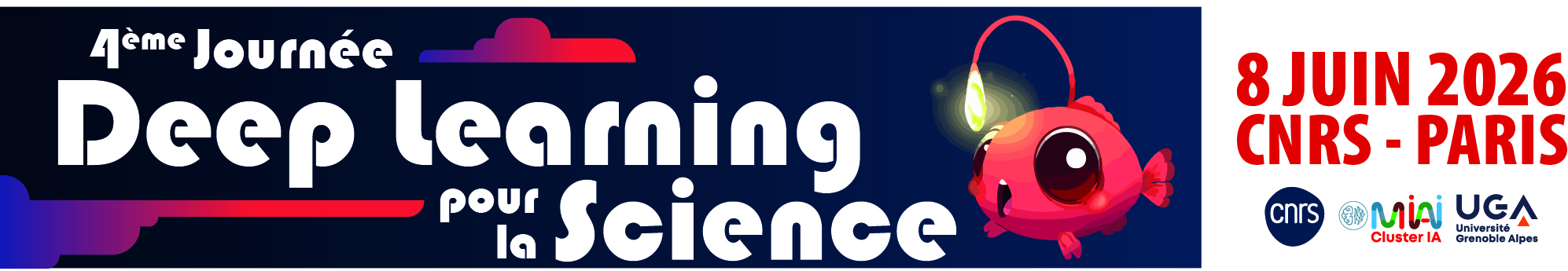 Bandeau JDLS 2026 : 4ème Journée Deep Learning pour la Science (JDLS)