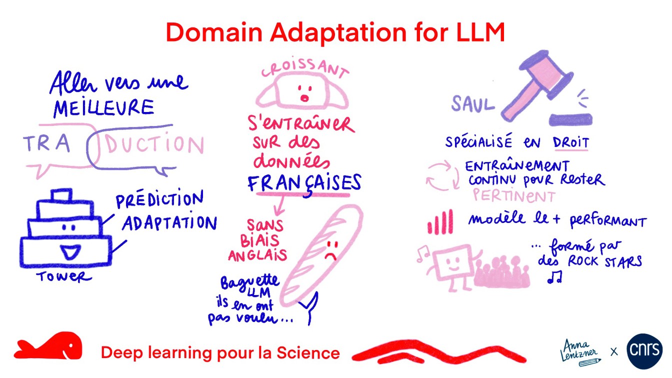 Dessin Domain Adaptation for LLM