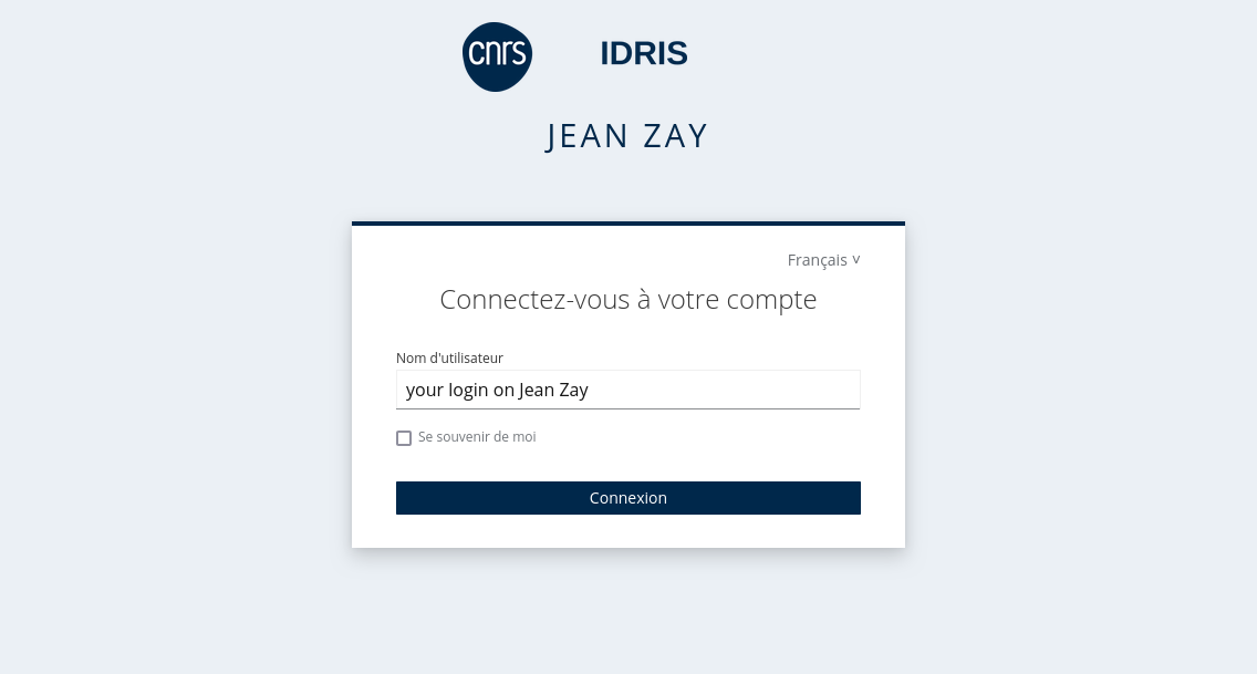 connexion jupyterhub user