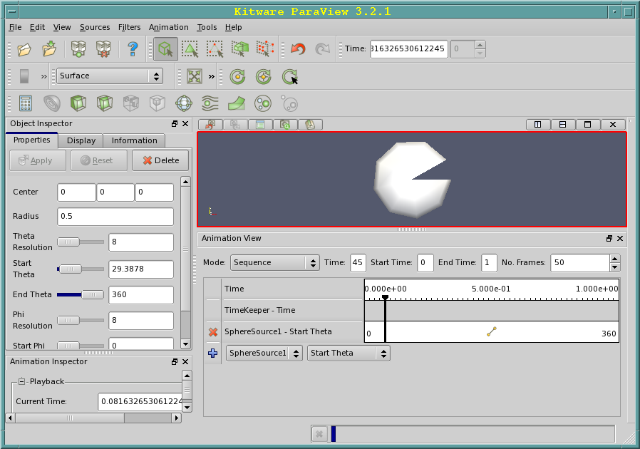 ParaView menu sources